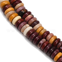 天然石モッカイトビーズ連売り  ロンデル  6~6.5x2~3mm  穴：0.8mm  約152~162個/連  14.57~15.20''（37~38.6センチメートル）&nbsp;G-Q159-B23-01