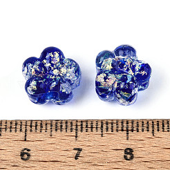 Handmade Foil Lampwork Beads Strands&nbsp;FOIL-T008-06D
