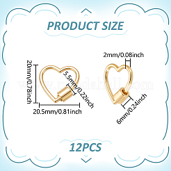 12Pcs Zinc Alloy Screw Carabiner Lock Charms&nbsp;FIND-UN0010-21
