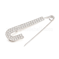 Crystal Rhinestone Safety Pin Brooches&nbsp;JEWB-A040-01C-P