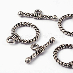 Tibetan Style Alloy Toggle Clasps&nbsp;X-EA9138Y-NF