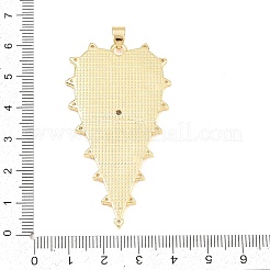 Brass Micro Pave Cubic Zirconia Big Pendants&nbsp;KK-C162-063G-01