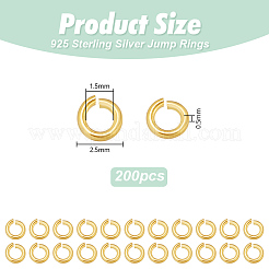 200Pcs 925 Sterling Silver Open Jump Rings&nbsp;FIND-PH0025-79