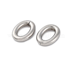 変色しにくい304ステンレススチール製丸カン  オープン丸カン  オーバル  ステンレス鋼色  15x11x3mm  内径：8.5x4.5mm&nbsp;STAS-L234-144-144K