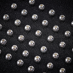 Round 925 Sterling Silver Beads&nbsp;STER-BBC0005-39D