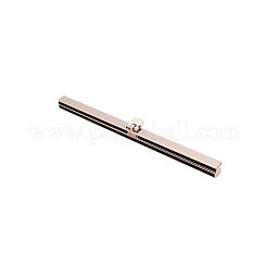 合金財布バッグ財布ストレートエッジングストリップ  カーボンスティースクリュー付き  プラチナ  1.9x19x1.4cm&nbsp;FIND-WH0090-71P