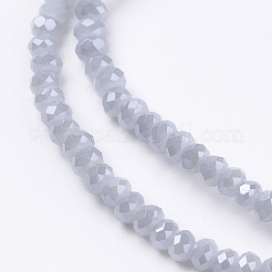 Electroplate Glass Beads Strands&nbsp;GLAA-F078-PL04