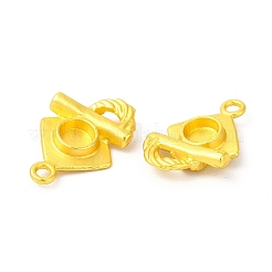 ラックメッキ合金ペンダントカボションカット  菱形  マットゴールドカラー  トレイ：5mm  19.5x13.5x4mm  穴：1.8mm&nbsp;FIND-I034-06MG
