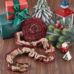 2Pc Imitation Burlap Tartan Wired Ribbons&nbsp;OCOR-SP0001-14