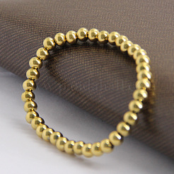 6MM Adjustable 304 Stainless Steel Round Beaded Stretch Bracelets for Women&nbsp;UQ9222-1