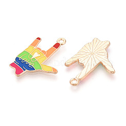 Rainbow Color Pride Alloy Enamel Pendants&nbsp;LS-ENAM-K067-06