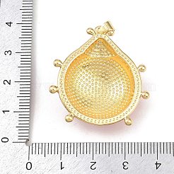 真鍮製エナメルペンダント  absプラスチックパール  てんとう虫のチャーム  鉛フリー＆カドミウムフリー  長持ちメッキ  ラックめっき  18KGP本金メッキ  33x31.5x11.5mm  穴：5x3.5mm&nbsp;KK-L251-31G
