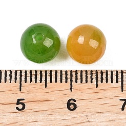 天然ミャンマー翡翠染めビーズ  ラウンド  ミックスカラー  8mm  穴：1.2mm&nbsp;G-D364-11A