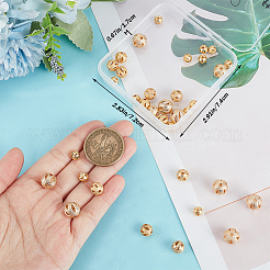 42Pcs 3 Style Brass Filigree Beads&nbsp;KK-BBC0010-67