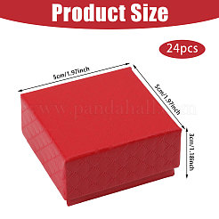 Rhombus Textured Cardboard Jewelry Storage Boxes&nbsp;CON-WH0115-34B