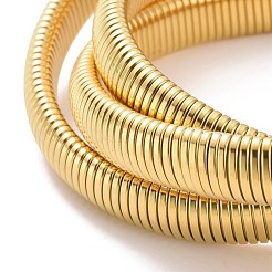 304 Stainless Steel Interlocking Flat Snake Chains Bracelet&nbsp;BJEW-G642-01G