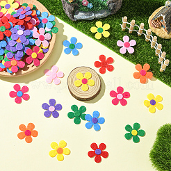 花の不織布アクセサリー300個  衣装帽子バッグ飾りアクセサリー  ミックスカラー  26x26.5x1mm&nbsp;DIY-SC0031-16A