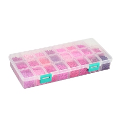 600G 24 Colors Glass Seed Beads&nbsp;SEED-JP0008-07-3mm
