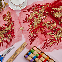 4Pcs 2 Style Polyester Embroidery Sew on Appliques&nbsp;PATC-MA0001-33B