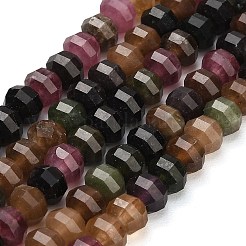 天然石ホワイトジェイドビーズ連売り  カボチャ  染め  多面カット  ミックスカラー  7.5~8x6~6.5mm  穴：1.1mm  約57個/連  14.57''（37センチメートル）&nbsp;GG-CBA9106-02L