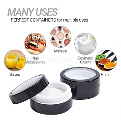 プラスチック化粧品クリームジャー  空のポータブル詰め替えボトルとフェイスマスククリームスプーンプラスチックスティック&nbsp;DIY-BC0001-98