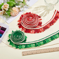 4M 2 Colors Ethnic Style Polyester Fringe Lace Trims&nbsp;SRIB-ME0001-01