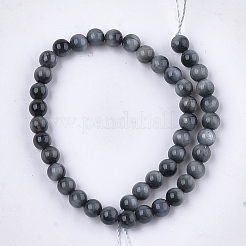 Natural Hawk's Eye Beads Strands&nbsp;X-G-S333-4mm-027