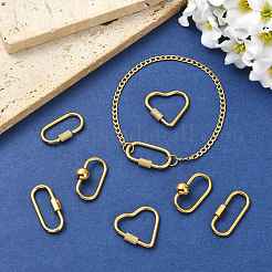 8Pcs 4 Styles 304 Stainless Steel Locking Carabiner&nbsp;STAS-FS0002-39