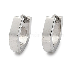 304 Stainless Steel Polishing Effect Hoop Earrings&nbsp;EJEW-M001-35P