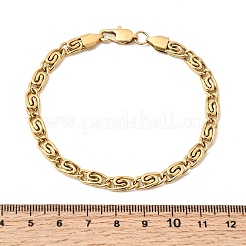 304 Stainless Steel Swirl  Link Bracelets for Women&nbsp;BJEW-K240-11G