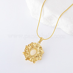 3Pcs French Vintage Stainless Steel Pave Imitation Pearl Flower Pendant Necklaces for Women&nbsp;LI4518
