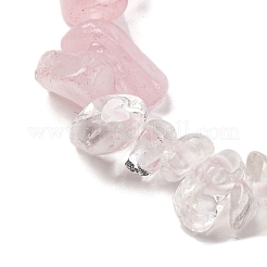 Natural Quartz Crystal & Rose Quartz Beads Strands&nbsp;G-L610-A07-01