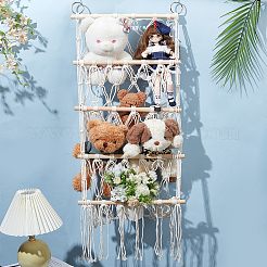Boho Style Macrame Storage Holder&nbsp;AJEW-WH0070-20