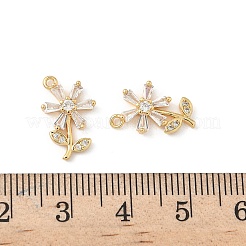 Brass Micro Pave Cubic Zirconia Pendants&nbsp;KK-C099-02G-03