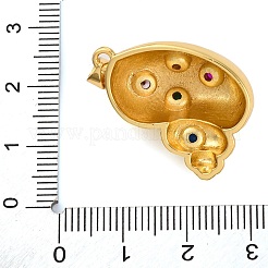Brass Micro Pave Cubic Zirconia Pendants&nbsp;KK-K339-11G-02