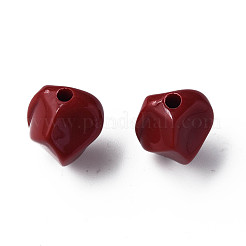 不透明なアクリルビーズ  ナゲット  暗赤色  16.5x15x13.5mm  穴：2.5mm  約29個/43g&nbsp;LS-MACR-S373-140-A01