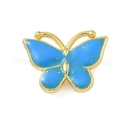Rack Plating Brass Enamel Butterfly Connector Charms&nbsp;KK-A234-026G