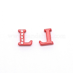 Rhinestone Slide Letter Charms&nbsp;RB-TAC0002-01L