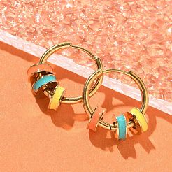 Ion Plating(IP) 304 Stainless Steel Hoop Earrings&nbsp;EJEW-A118-02G