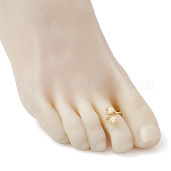 Copper Wire Wrapped Natural Cultured Freshwater Pearl Toe Open Ring&nbsp;RJEW-JR00620