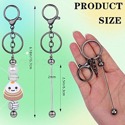 16Pcs Alloy Bar Beadable Keychain for Jewelry Making DIY Crafts&nbsp;KEYC-SZ0001-16B