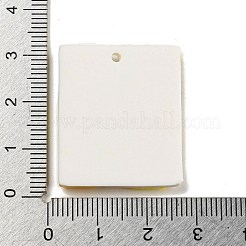 果物の幾何学的な形の手作りポリマー粘土ペンダント  長方形  30x25x4.5mm  穴：2mm&nbsp;CLAY-E008-01A