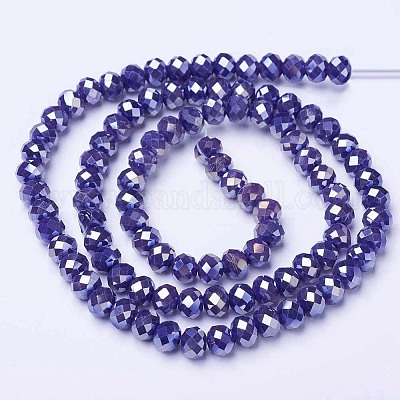 Electroplate Glass Beads Strands&nbsp;EGLA-A034-P4mm-B07-1