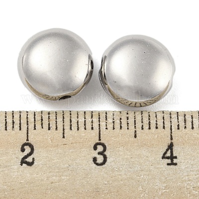 CCBプラスチックビーズ  プラチナ  ラウンド  10.5x6mm  穴：1.6mm&nbsp;CCB-P013-25A-P-1