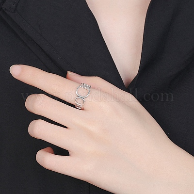 925 Sterling Silver Adjustable Finger Rings&nbsp;FS-WG45355-01-1