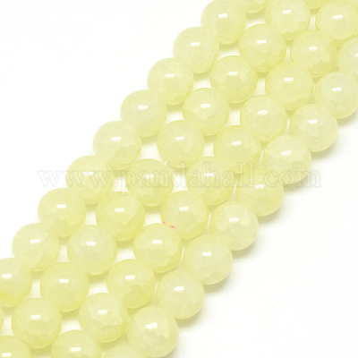 Baking Paint Crackle Glass Beads Strands&nbsp;X-DGLA-Q023-8mm-YS3-1