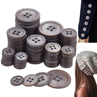 120Pcs 4 Style 4-Hole Natural Shell Buttons&nbsp;FIND-GA0003-28A-1