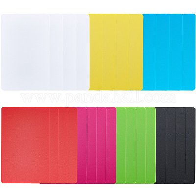 28Pcs 7 Colors Plastic Sheets&nbsp;DIY-CP0013-26-1