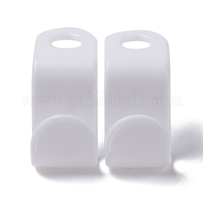 S字型多機能フック  プラスチックハンガーコネクタフック  洋服掛け用  ホワイト  41x19x30mm  穴：9.5mm&nbsp;KY-C004-01E-1