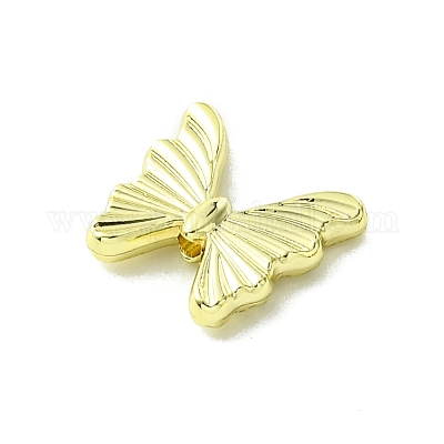 合金ビーズ  蝶  ゴールドカラー  14x14x3mm  穴：1.5mm&nbsp;FIND-Z045-14G-1